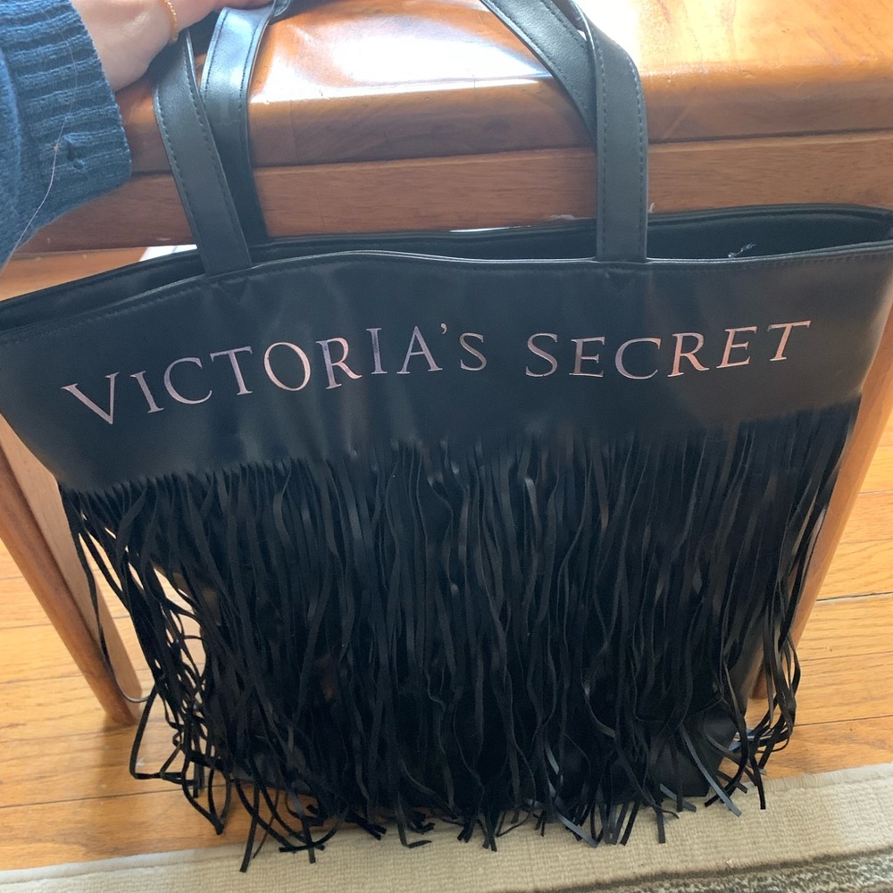 Victorias Secret black tassle bag